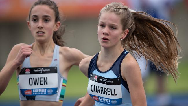 NSW young gun Philippa Quarrell on her way to victory.