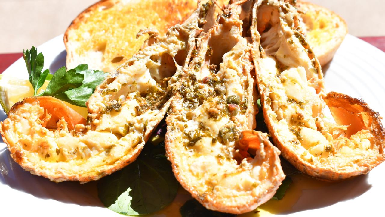 Moreton Bay bugs. The fully licenced Lucinda Store has an expansive menu encompassing fish and chips, tapas, pizzas and café offerings, including thick-shakes and frappuccinos. Picture: Cameron Bates