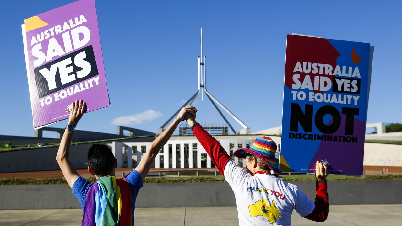 Australia said yes to marriage equality in 2017. Picture: AFP PHOTO / Sean Davey