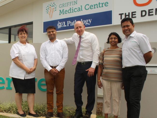 Nilmini and Kris Gunawardana, right, with Lesley Smith, Sri Tipatty and Luke Howarth. PICTURE: ALAN QUINNEY