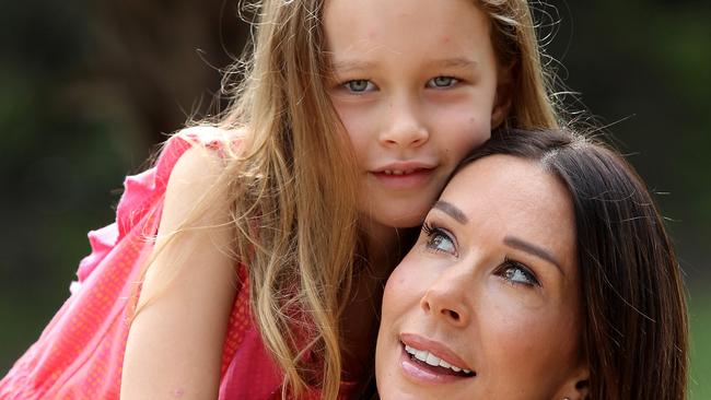 Carys Bradshaw with mum Rachel, who has a brain tumour