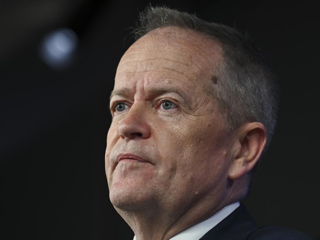 CANBERRA, Australia - NewsWire Photos - August 13, 2024:  NDIS and Government Services Minister Bill Shorten delivers an address to the National Press Club of Australia in Canberra. Picture: NewsWire / Martin Ollman