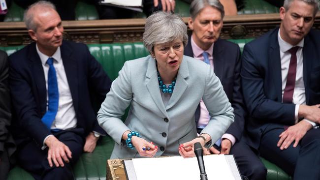 Theresa May in parliament today. Picture; UK parliament.