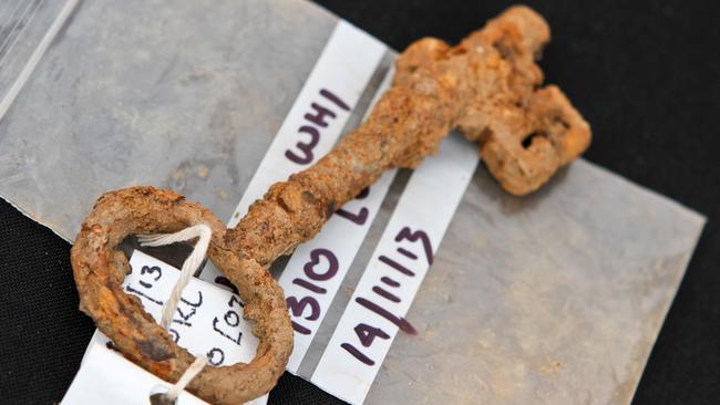 An old key was also found buried with the inn’s ruins.