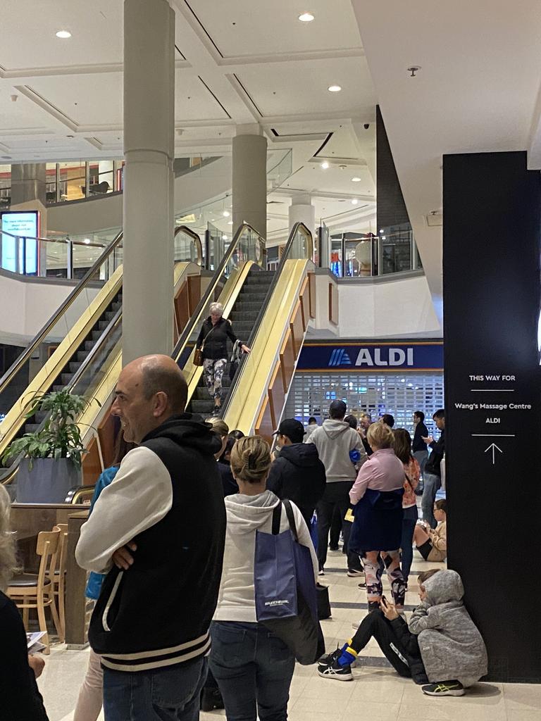 The Aldi annual Snow Sale always brings mass crowds. Picture: Vanessa Brown/news.com.au