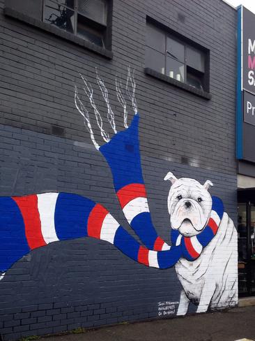 Jacqui McKinnon painted this awesome Bulldog in Seddon. Picture: Supplied