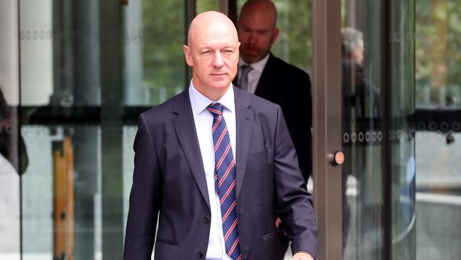 CBA executive general manager of retail products Clive Van Horen leaving Federal court after giving evidence at the Banking Royal Commission. (David Geraghty/The Australian)