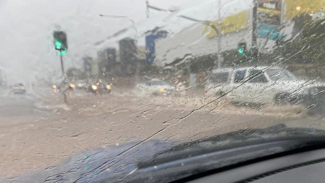 South Toowoomba, Ruthven St, during the deluge on Thursday evening, December 21. Picture: FB/Tracey Tmt/Toowoomba Community Notice Board