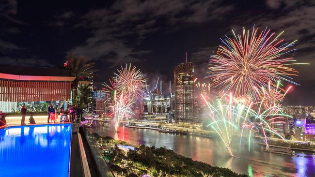 Riverfire pictured from the Emporium Hotel at South Bank. Picture: Josh Woning