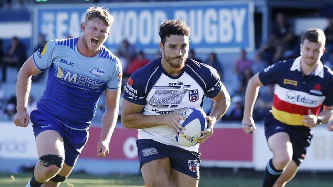 Matt Gonzaelez on the burst for Eastwood against the Two Blues in the Shute Shield.