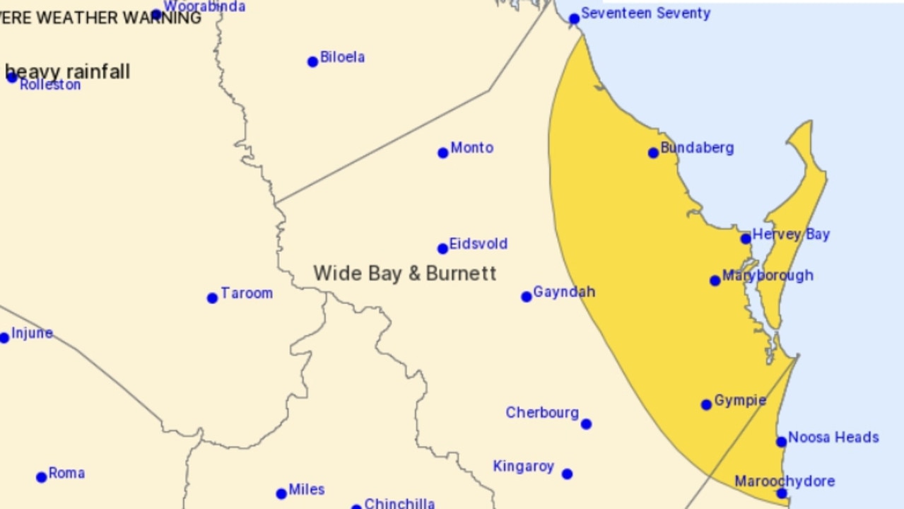 The Bureau of Meteorology has issued a severe weather warning for Noosa and the Sunshine Coast.