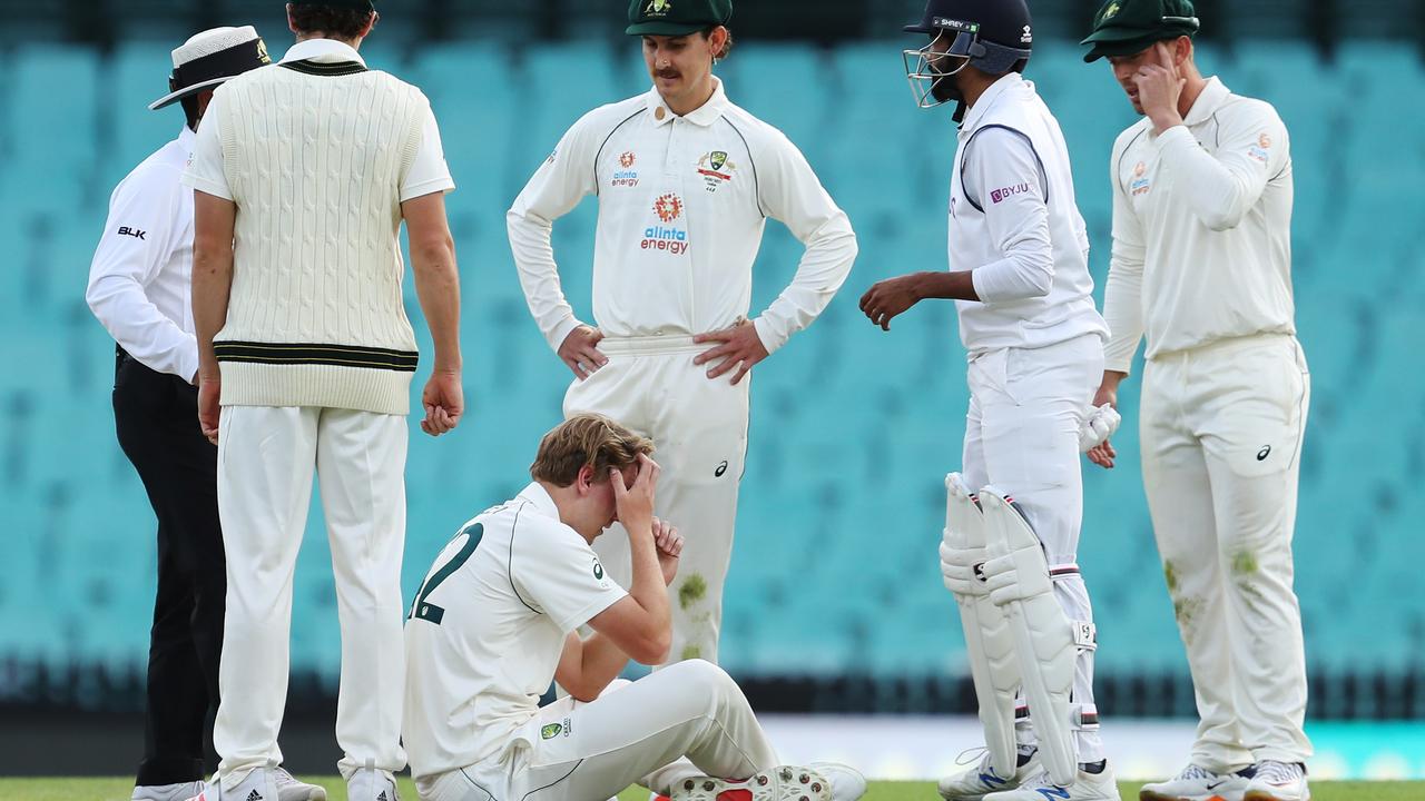 Green’s debut is dependant on him passing final concussion tests after being struck in the head while playing for Australia A. Picture: Brendon Thorne/Getty Images