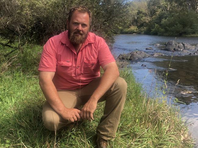 Mitta Valley beef producer Thomas Giltrap fears opening up the river frontage his family has revegetated to camping will cause untold damage