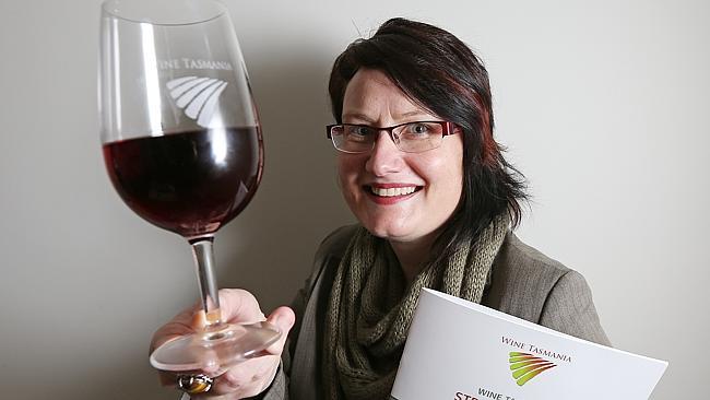 Wine Tasmania CEO Sheralee Davies with the wine industry strategic plan