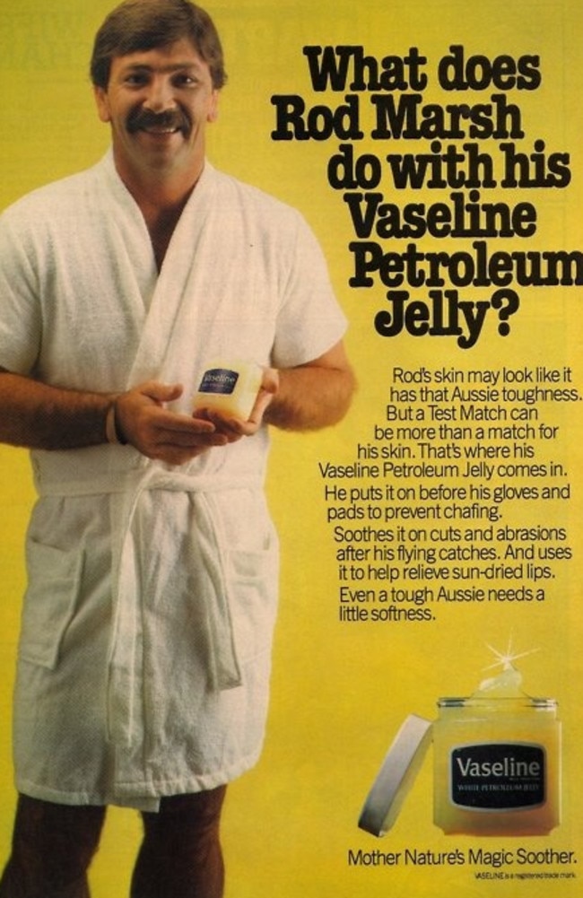 In hindsight, a rather embarrassing 1982 gig for former cricketer Rod Marsh. Picture: OldSchoolAds