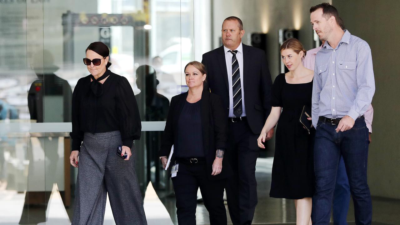 The family of Rex Kable Keen pictured leaving the Supreme Court with cold case detectives during the sentencing of Jansen. (Image/Josh Woning)