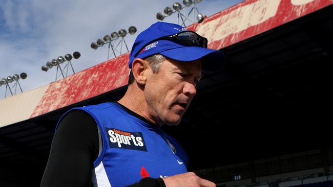 NRL - Bulldogs training session at Belmore Oval after Sonny Bill Williams left for France . Coach Steve Folkes and captain Andrew Ryan . Pic;Gregg Porteous