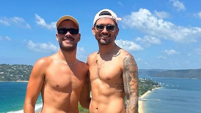 The bodies of Jesse Baird (left) and partner Luke Davies were found earlier this week. Picture: Instagram