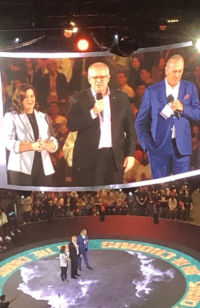 PM Scott Morrison and wife Jenny at the Hillsong conference in Sydney.