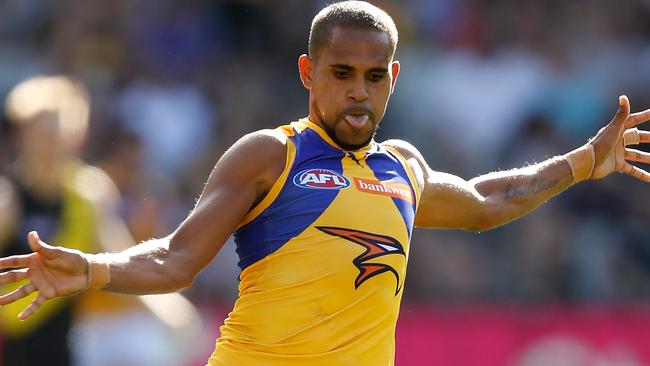 Lewis Jetta struggled for the Eagles on Saturday. Picture: Getty Images