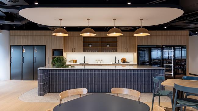 Inside Mullins Lawyers revamped office at Level 21 in the Riverside Centre.