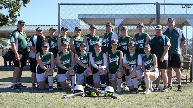 The Ipswich open women's softball team that impressed at the recent state titles. Picture: David Harper