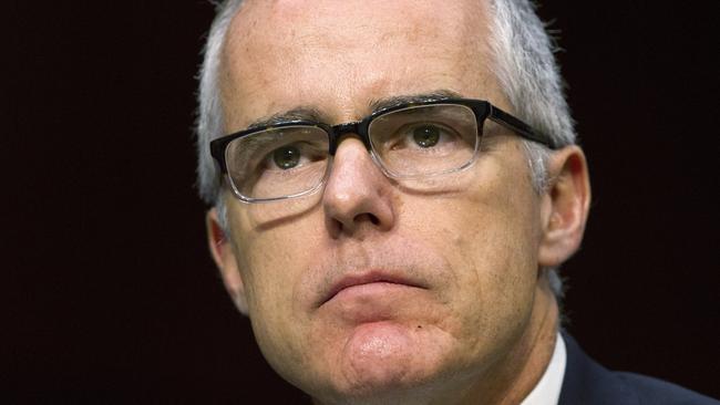 FBI Deputy Director Andrew McCabe is leaving his position ahead of a previously planned retirement. Picture: AP.