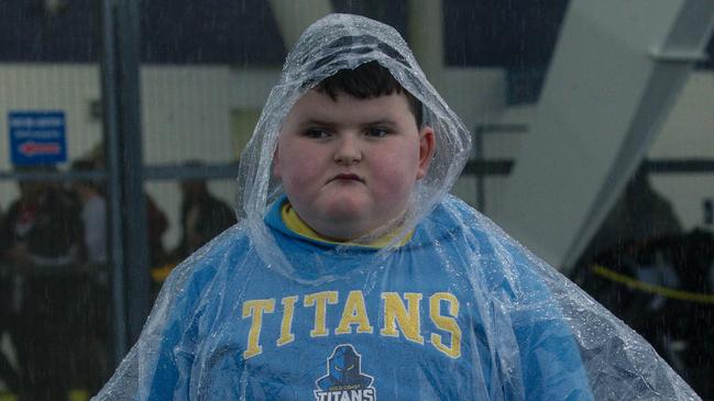 Hugh Jensen 10 before the Titans V The Melbourne Storm at CBUS Stadium. Picture: Glenn Campbell
