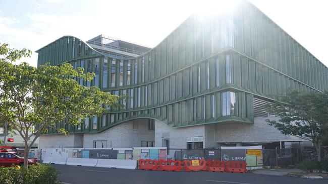 Construction of City of Coffs Harbour's controversial Yarrila Place building continued at pace in February. Picture: Chris Knight