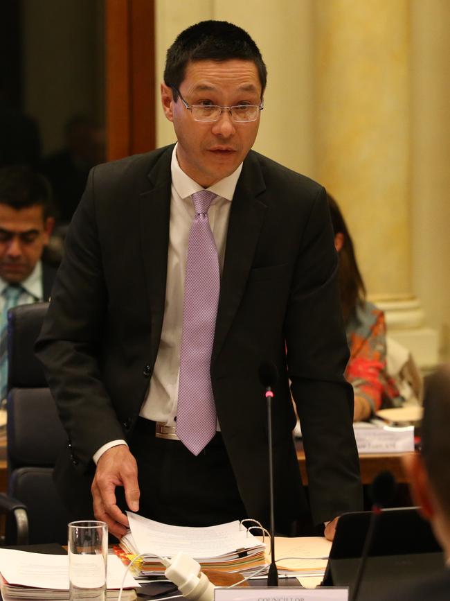 Craig Chung in the council meeting on Monday night.