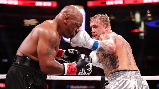 As expected, Mike Tyson was outclassed by Jake Paul. (Photo by Al Bello/Getty Images for Netflix)