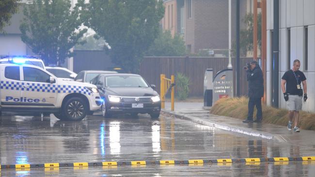 Police rushed to the scene at the Brook Hotel in Point Cook. Picture: Point Cook TV