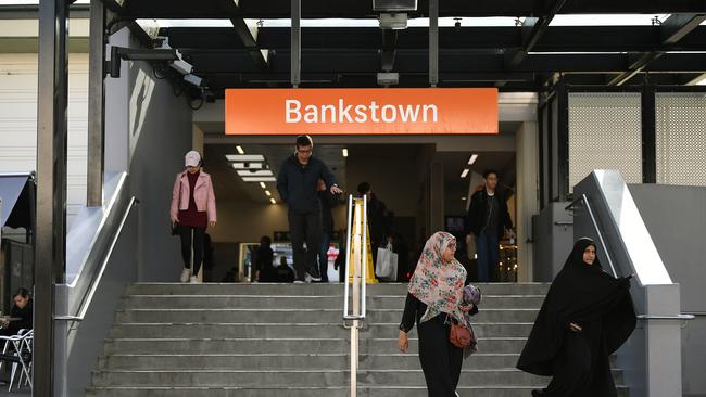 A general view of Bankstown Train Station. (AAP Image/Joel Carrett)