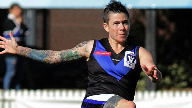 McIntosh playing for Melbourne University in the VWFL. Picture: Vicki Hansen