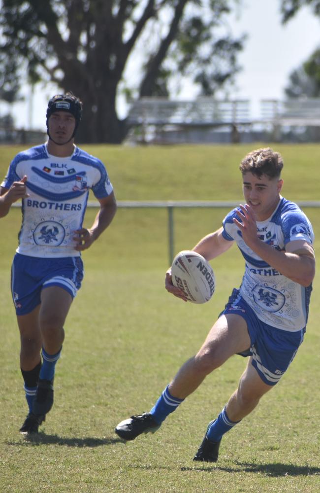 Tom Duffy for Ignatius Park against St Brendan's College in the Aaron Payne Cup round seven match in Mackay, August 4, 2021. Picture: Matthew Forrest