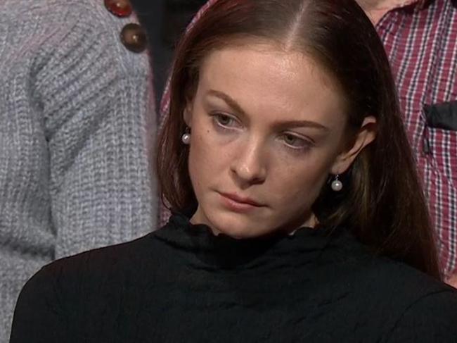 The young woman had questions for Dutton
