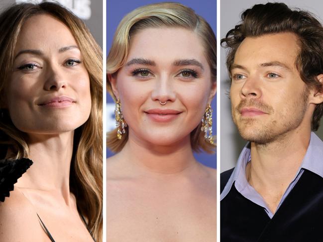 Olivia Wilde, Florence Pugh, Harry Styles.