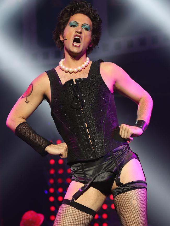 Adam Rennie as Frank-N-Furter in The Rocky Horror Show. Picture: Annette Dew