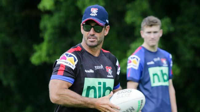 Andrew Johns is part of the Knights’ coaching staff in 2022. Picture: Liam Driver