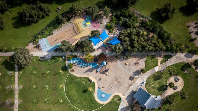 The playground in Buckingham Reserve, Sunshine. Picture: Jake Nowakowski