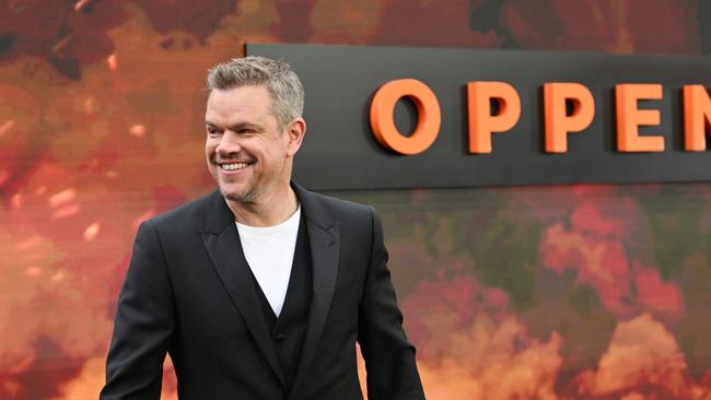 Matt Damon was one of the stars who walked out of the UK premiere of Oppenheimer at Odeon Luxe Leicester Square. Picture: Kate Green/Getty Images for Universal Pictures