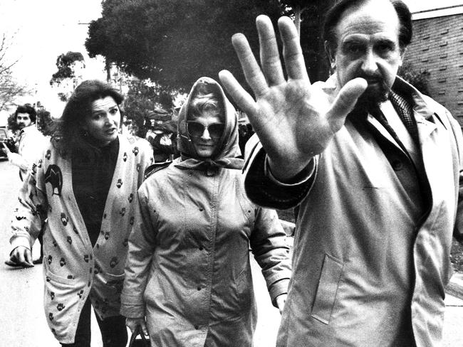 Joy Travellyn (centre), Ben’s mother who he only knew as Aunty Joy, leaves court after being convicted for defrauding the government.