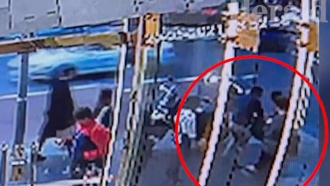 Still from CCTV footage of the alleged assault involving Cr Jason Chang.