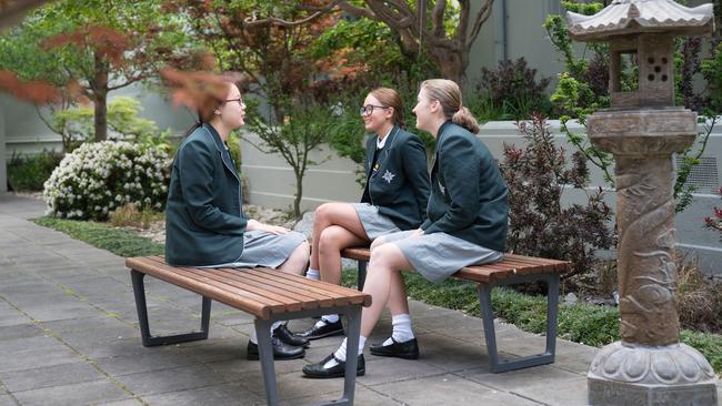 Scenes such as this at Melbourne’s Methodist Ladies’ College will stop after tomorrow, with all students moving to an online learning system and boarders sent home due to the COVID-19 pandemic.