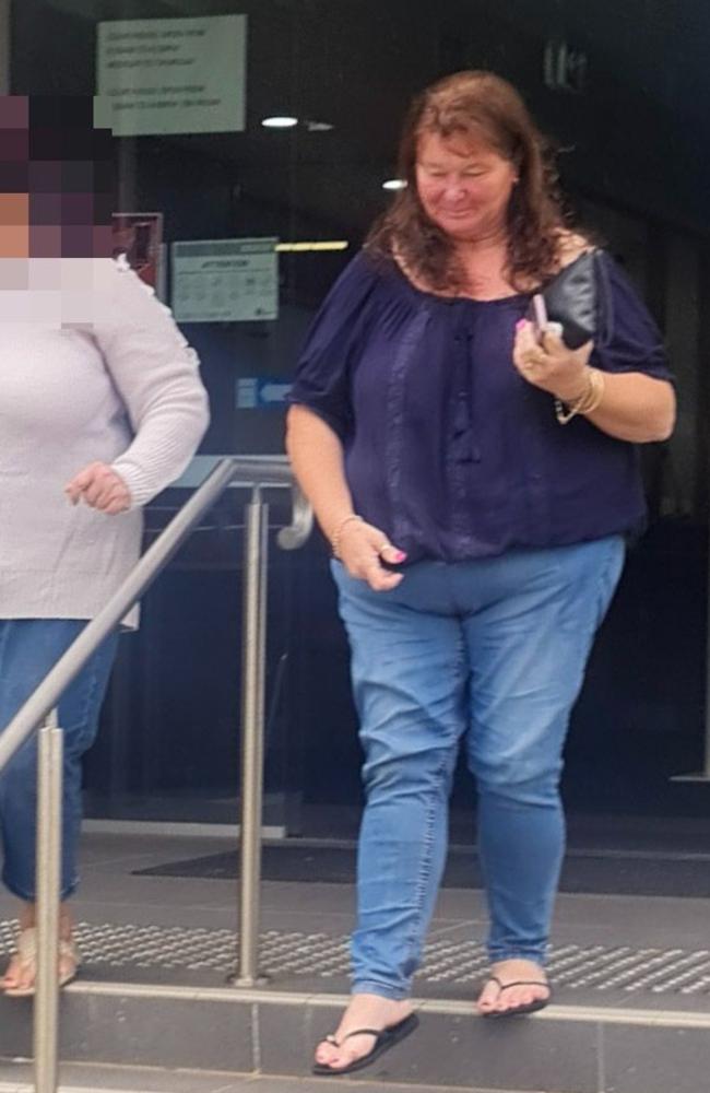 Jennifer Ann Murchie (right) leaves Kingaroy Court on April 28, 2022. Picture: Dominic Elsome