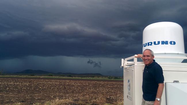 Atmospheric science professor Hamish McGowan, of The University of Queensland, uses a mobile radar to study severe weather.