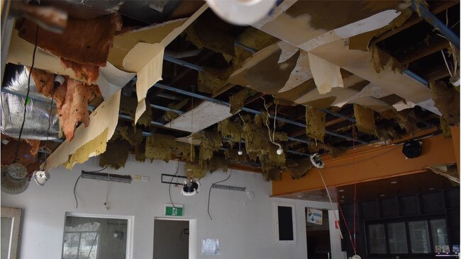 Inside the Royal Hotel in Mary Street, Gympie after the floods of 2022. Photo: Elizabeth Neil