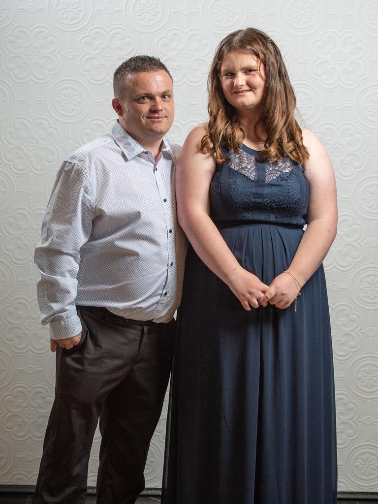 Ash and Shanai Hatton at the Nelson Park school graduation 2022. Picture: Brad Fleet