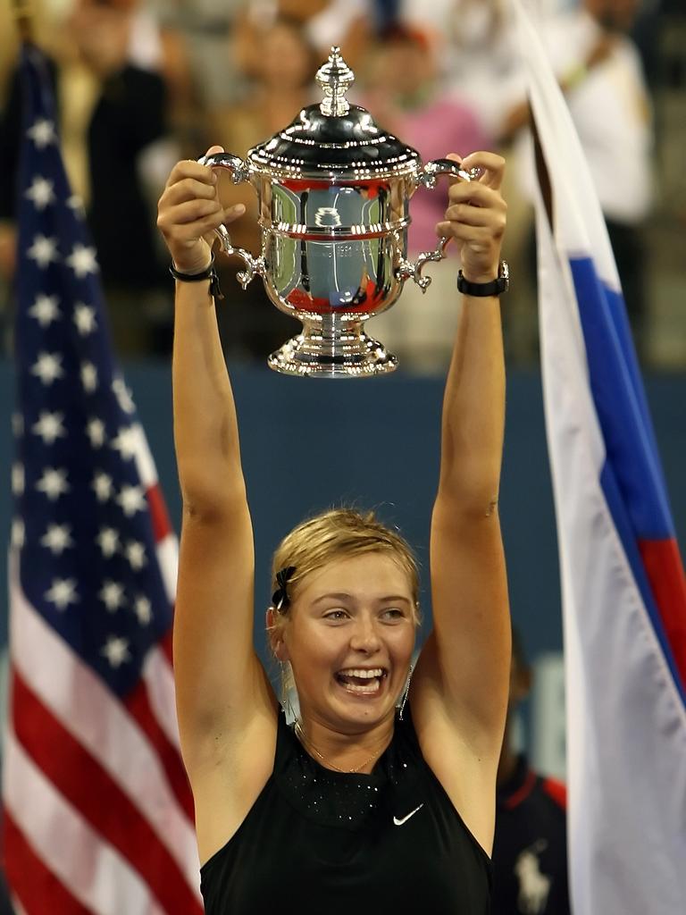 Maria Sharapova at the 2006 US Open (Photo by Clive Brunskill/Getty Images)