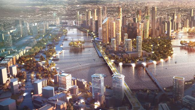 An artist's impression of the Brisbane CBD in the near future. Picture: Urbis